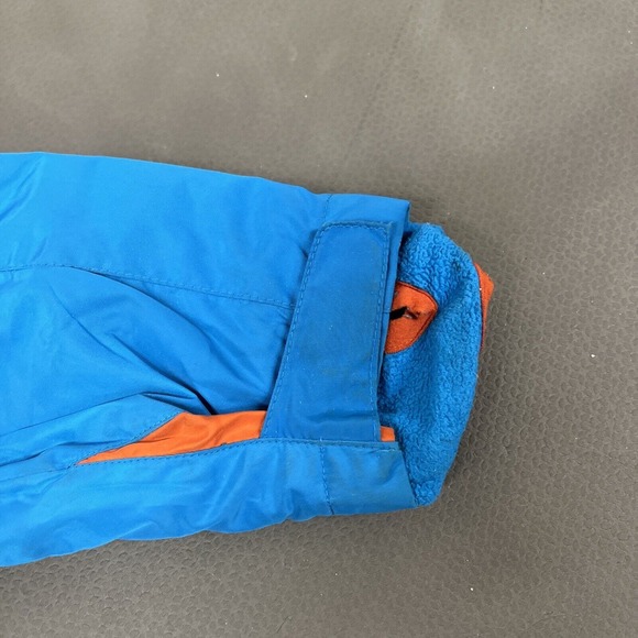 Lands End Medium Weight Hooded Boys Jacket Size M 10-12 Blue & Orange FS Charity - Picture 8 of 10